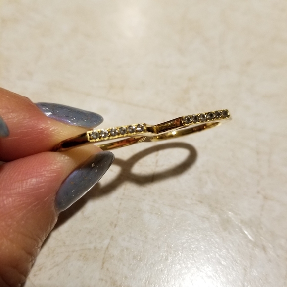 Double Ring Gold Crystal Rhinestone - Picture 5 of 5